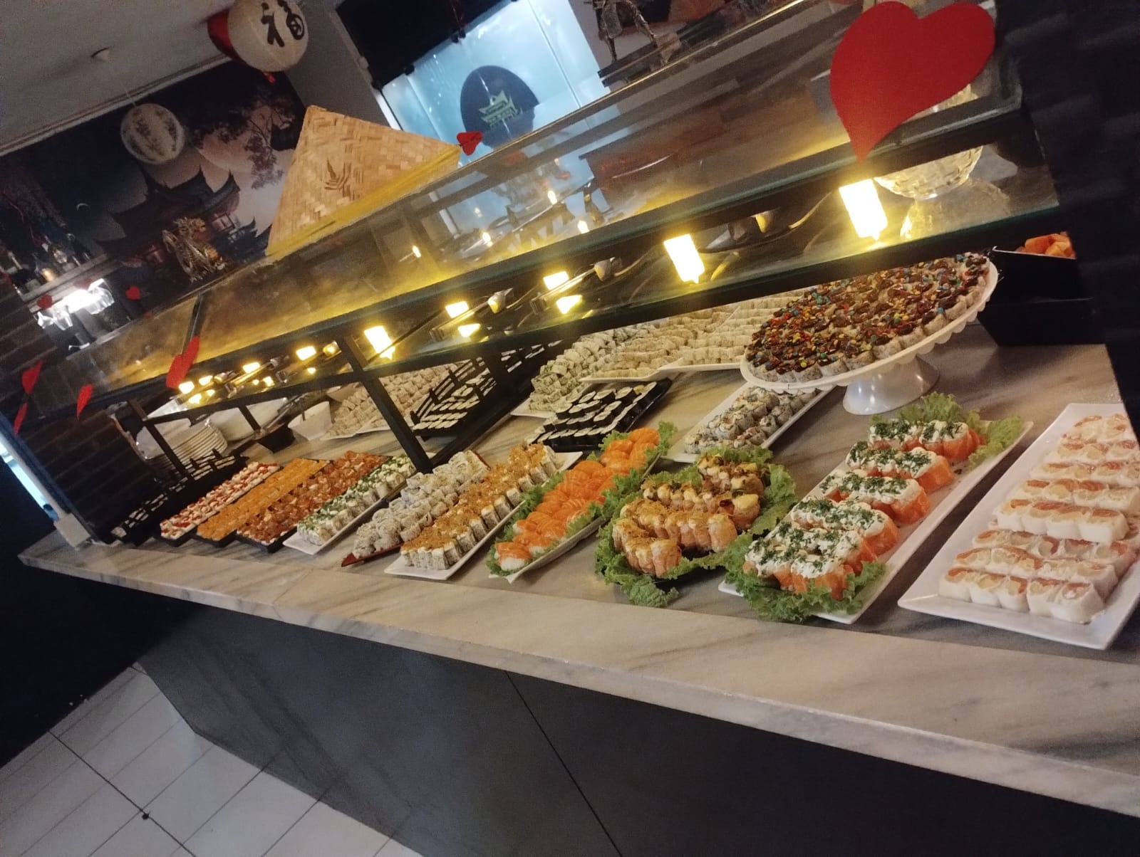 Buffet livre com canapés